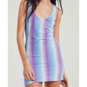 Urban Outfitters Ecote Lola Towel Mini Dress Stripe Size Medium Cotton Women’s